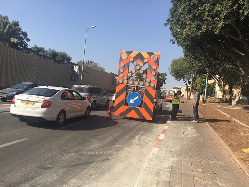 שיפוצים בכניסה לעיר מכיוון רחוב זרובבל